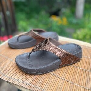 Fitflop Bronze Woven Sandals 37
